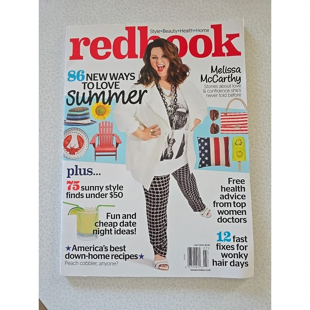 2014 JULY REDBOOK MAGAZINE - MELISSA‎ MCCARTHY COVER -
